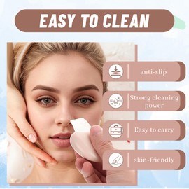 Yamobi Gesichtsschaber, Tragbarer Hautspachtel Zur Entfernung Von Mitessern Und Ölrückständen,Mitesser-Reinigungswerkzeug-Gesichtswerkzeug für Frauen Männer(Beige)