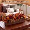 4 Set Rectangle Wooden Planters, 24 x 4 Inch Wood