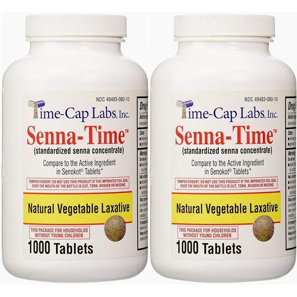 Senna-Time Generic for Senokot Natural Vegetable Laxative Senna 8.6 Mg
