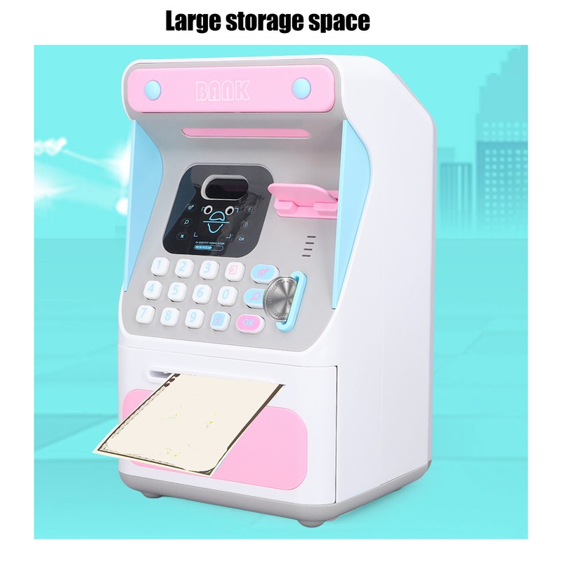 Kids ATM Savings Money Bank Large Capacity Password Safe Face