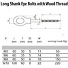 M5 Wood Eye Screw Threaded Bolt Made of Stainless Steel
