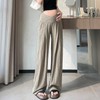 Mamkong Summer Maternity Office Pants Khaki Beige/2XL