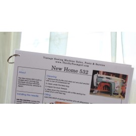 New Home 532 Sewing Machine Flashcard Set/Manual Replacement