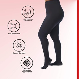 Silky Toes Plus Size Tights for Women Opaque Curvy Nylons Stockings 1-2 Pair Colored 1X 2X 3X 4X 5X 6X 7X