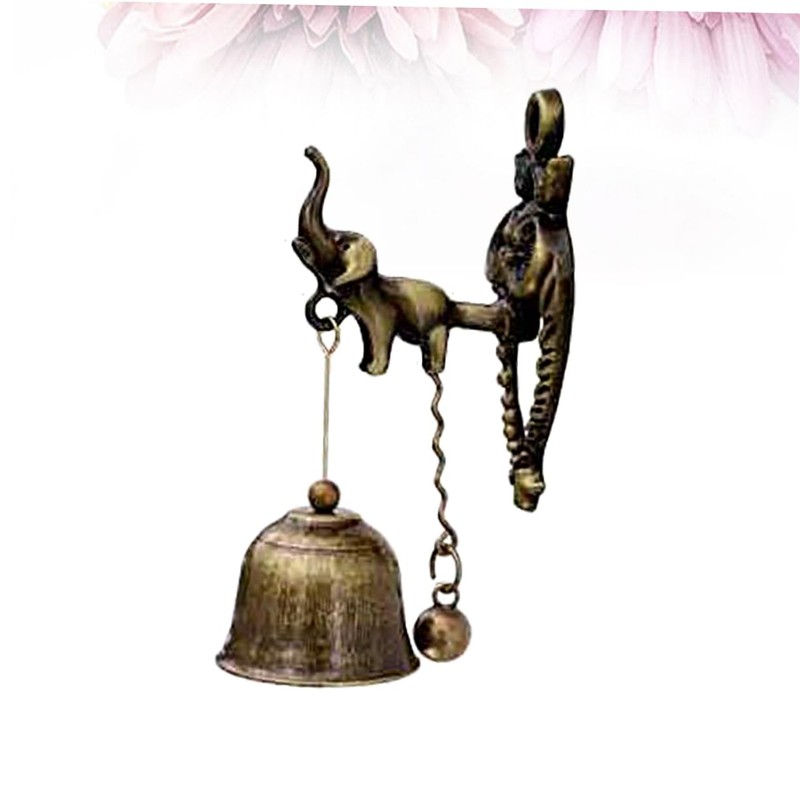 Levemolo Elephant Door Bell Metal Wind Chime Bells Retro Ornament