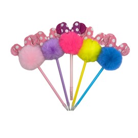 XIANFANG 8 Pack Cute Teeth Fluffy Ball Pens | Colorful Cute Teeth Pom Pens for Girls | Novelty Writing Pens for Easter, Party Supplies, School, and Office