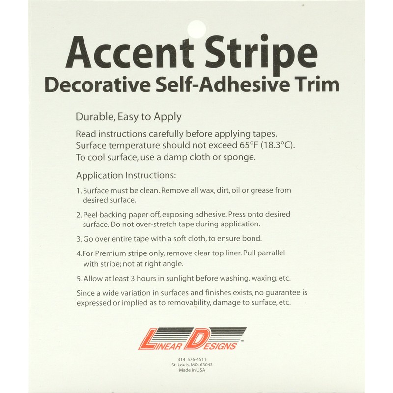 Solid Stripe for Auto Truck Boat - 3mil Vinyl -