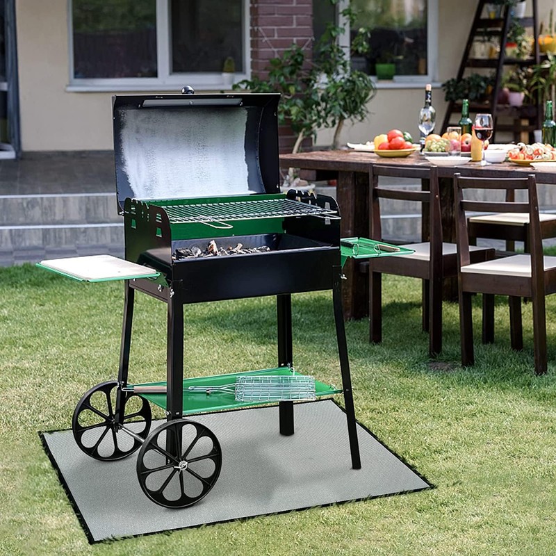100 x 120 cm Fireproof Underlay Garden Fire Pit Grill