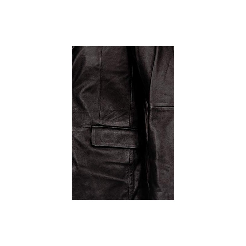 Men's Classic Tailored 2 Button Black Blazer Soft 100% Lamb