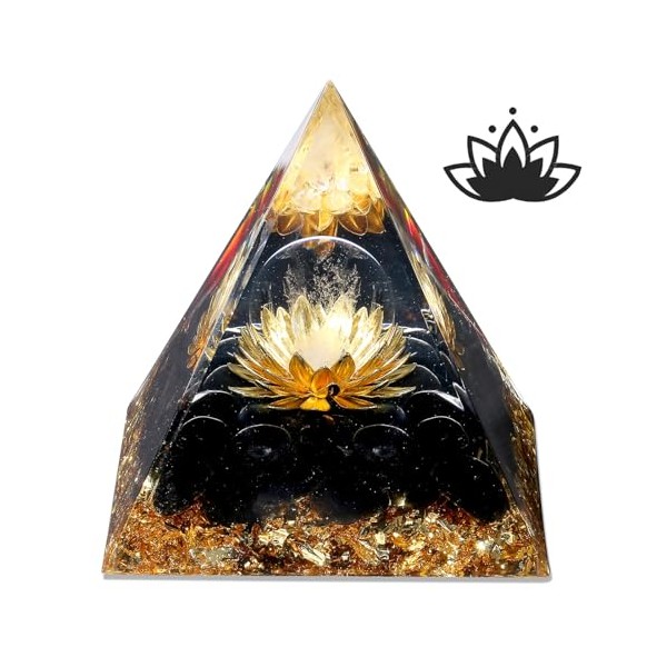 XIANNVXI XIANNVXI Healing Crystals Tower,Orgonite Orgone Tower,Obsidian Crystal Gemstone Lotus