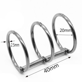 3 Ring Book Ring, Pack of 20 Binder Rings, CuiCanfla Silver Metal Ring Binders for Index Cards, Photo Album, Restaurant Menu