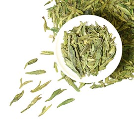 GOARTEA 250g / 8.8oz Supreme Spring Anji Bai Cha Long Jing White Dragon Well Loose Leaf Chinese GREEN TEA