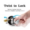 EASILOK Twist to Lock deadbolt Lock keyless with Anti-Mislock Button,a