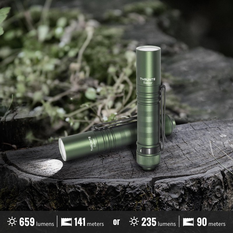 ThruNite Saber 659 Lumens AA Rechargeable Flashlight EDC, High Performance