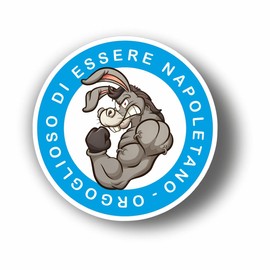 AMA SHOP NAPOLETAN SUPPORTER PVC FOOTBALL WALL DECALCOMANIES CAR MOTORCYCLE HELMET CAMPER