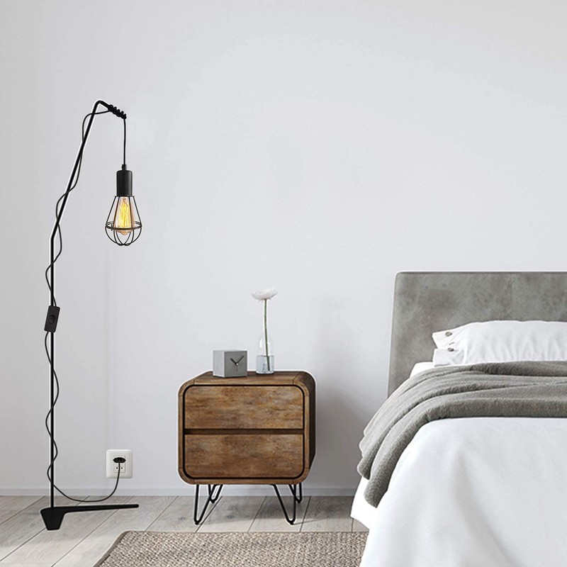 Industrial Lamp with Plug Metal Pendant Light Kit with Switch