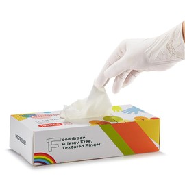 Kids Disposable Nitrile Gloves for 7-14 Years, Nitrile Gloves Kid Sized - Latex Free Glove for Painting, Cooking, Cleaning -White