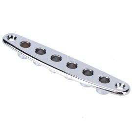 Guitar String Through Plate Ferrule Bushing Plate Zinc Alloy Guitar Parts Replacement Accessories (Silver)