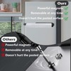 X-BLTU 2 Pcs Black Kitchen Roll Holder Wall Mounted, Magnetic