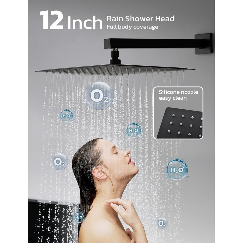 Britulif 12 Inch Shower Faucet Set, High Pressure Shower Systems