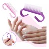 Veraly Cepillo Limpieza Uñas Herramienta Lima Quitapolvo Manicura Color Morado