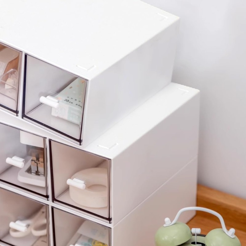 KiKiHong Kitchen Organiser with 3 Drawers, Tea Drawer Box, Tea
