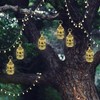 Frelisiy 12pcs Gold Ramadan Lantern Lights, Ramadan Decorations, Mini EID