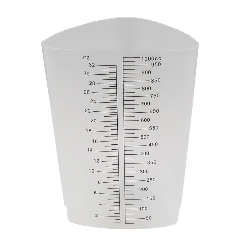 32 oz Graduated Plastic Triangular Container Three-Sided Beaker for Measuring