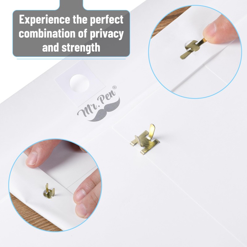 Mr. Pen- Clasp Envelopes, 18 Pack, 9" x 12", White