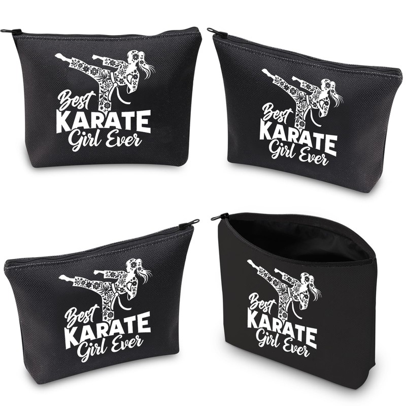 TOBGBE Funny Karate Gift Best Karate Girl Ever Taekwondo Zipper