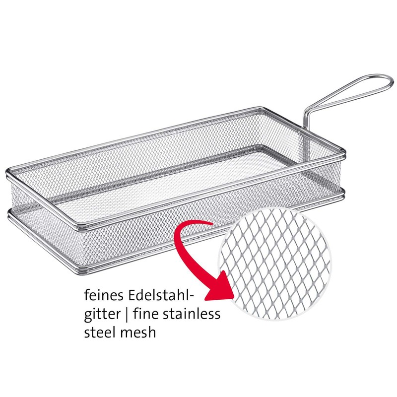 Westmark Serving Basket/Chip Basket, Filling Volume: 21.5 x 9.5 x