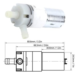 KooingTech 350mA Mini Water Pump, DC 12v Water Pump, 1300ml Self Priming Diaphragm Micro Water Pump Suitable for Ice Machine, Drinking Machine, Coffee Machine