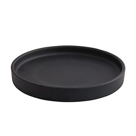 Ceramic Saucer 9 inch Round Saucer for Succulent Planter | Planter Tray Woiida (Black Matte, 9 inch)