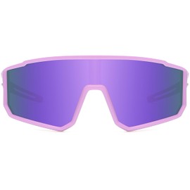 Kursan Kids Polarized Baseball Sunglasses for Boys Girls Youth Sports Goggles UV400 Protection Age 8-14(Purple/Purple Mirrored)