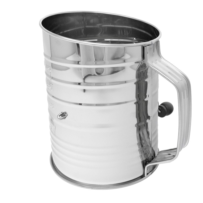 Norpro 5-Cup Stainless Steel Crank Flour Sifter