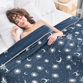 inhand Cooling Blanket Queen Size (90"x90") - Cooled Blankets for Hot Sleepers Lightweight Breathable Summer Blanket for Sleeping Night Sweats to Keep Cool in The Heat -Navy