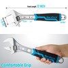 DURATECH 12 Inch Adjustable Wrench, 3-in-1 Spanner with Box End/Hex