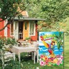 DMERBYL Summer Parrot Beach Garden Flag 12×18 Double Sided Vertical