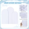 FOTSHARER Wedding Arch Backdrop Stand and White Spandex Arch Cover
