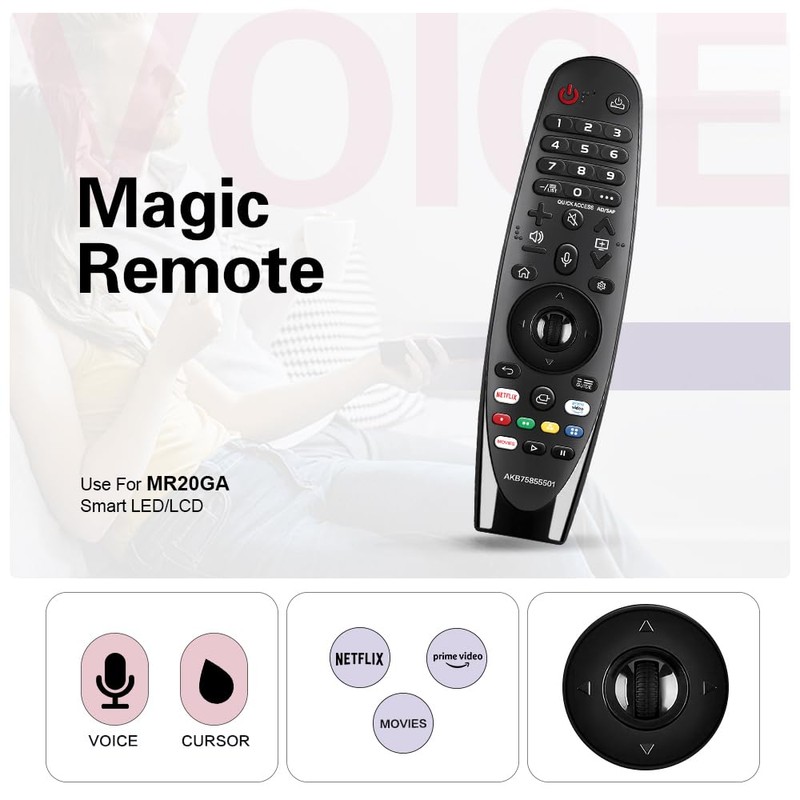 Voice Magic Remote Control Replacement for LG Smart TVs with