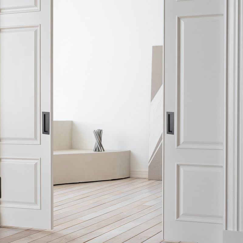 Ravinte Pack of 2 Black Cabinet Handles Sliding Door Handles