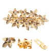 Beavorty Flower Hair Clip with Rhinestones Elegant Spring Barrette for