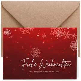 ZETTMANN® Christmas Cards with Envelope Set - 10 Christmas Cards Set Including 10 Envelopes - Modern A6 Folding Cards - Ideal as Christmas Postcards M23