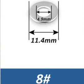 sweetdealalabama 50 Qty #8 Zinc Plated SAE Flat Washers, CR+3 RoHS Compliant + Free Shipping