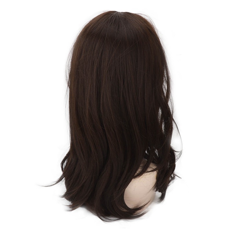 Women Synthetic Wig Long Straight Black Wigs Elastic Hair Wig