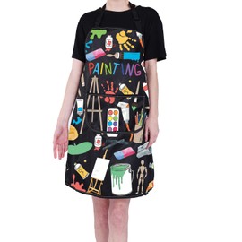 PXTIDY Painting Apron Paint Artist Apron with Pockets Waterproof Artist Painter Gifts for Art Teacher Painter Apron Art Apron