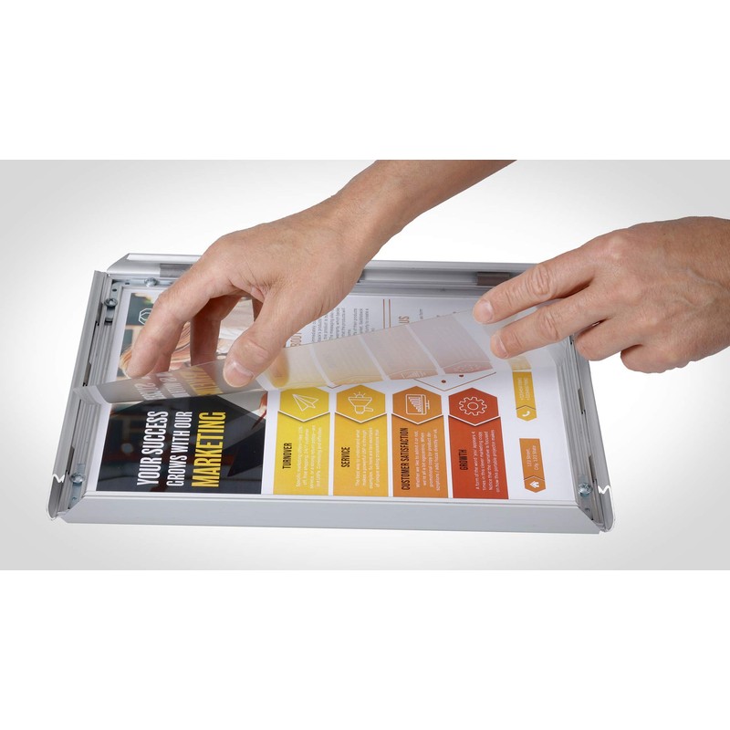 Europel A4 folding frame with 20 mm aluminium profile, hinged