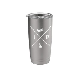 Ski Idaho Slopes Vintage Skiing Mountains State Stainless Steel Insulated Tumbler