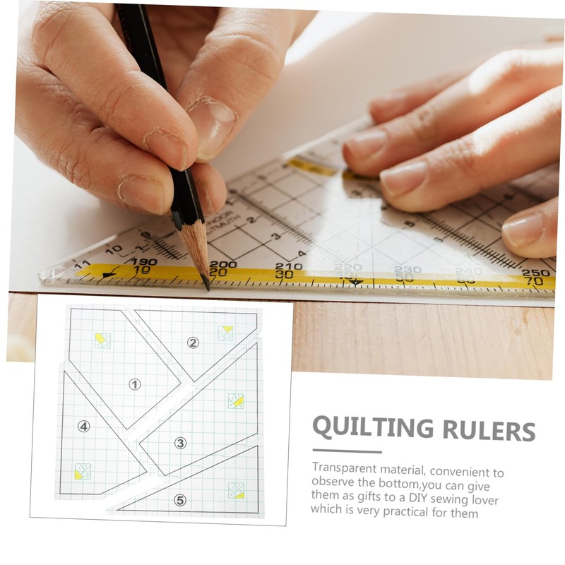 KONTONTY Quilting Rulers for Cutting Sewing Accessories 5pcs Quilting Ruler
