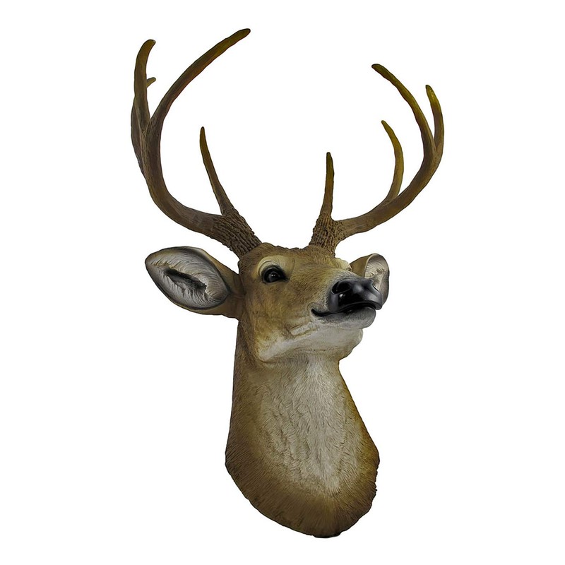 DWK Realistic Faux 8-Point Buck Deer Head Bust Wall Mount